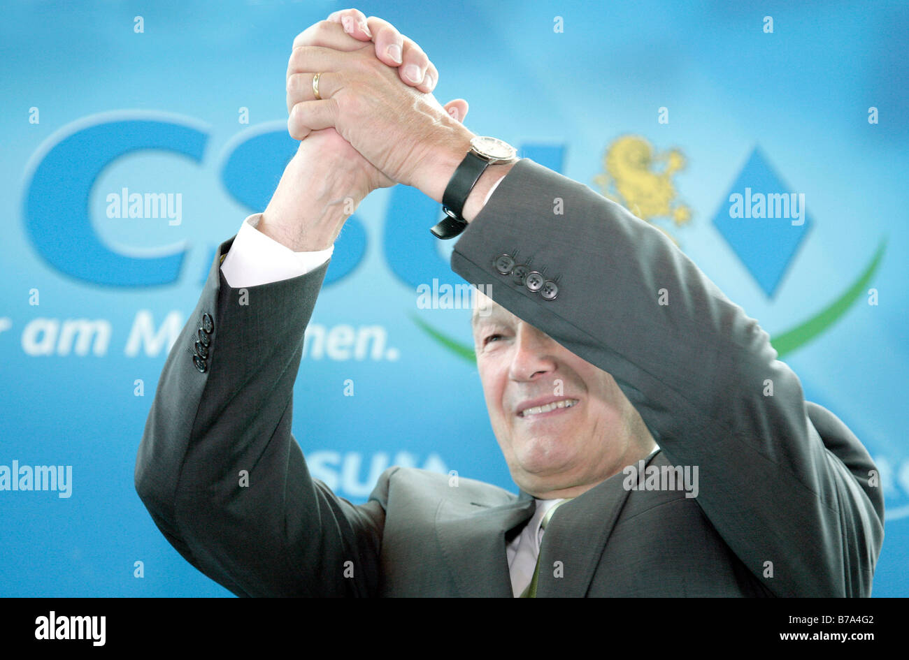 Guenther Beckstein, CSU, Christian Social Union of Germany, state minister of the inner state ministery, Interior minister of B Stock Photo