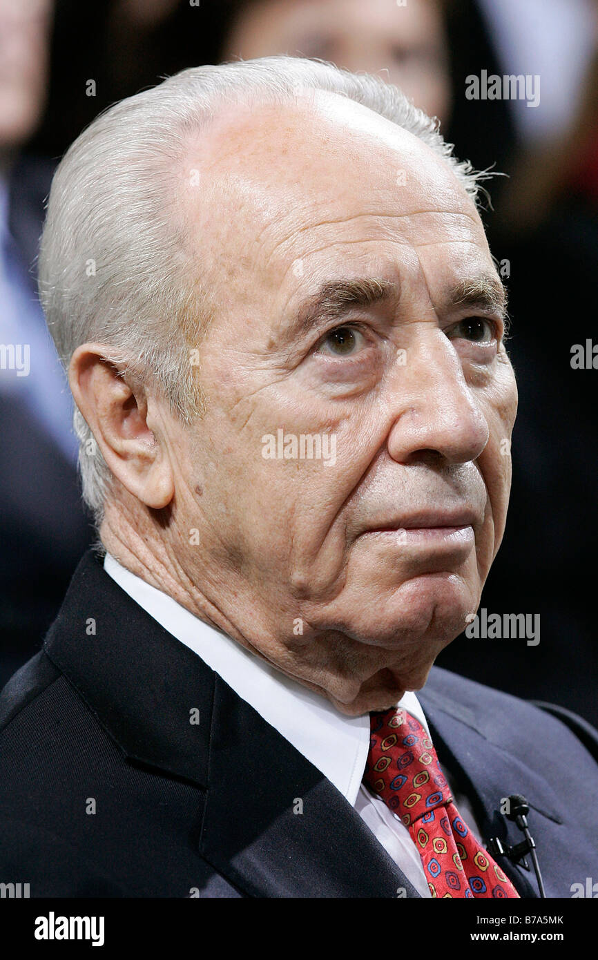 Shimon Peres, Israel, Deputy Prime Minister of Israel and Nobel Peace Prize winner, in Passau, Bavaria, Germany, Europe Stock Photo