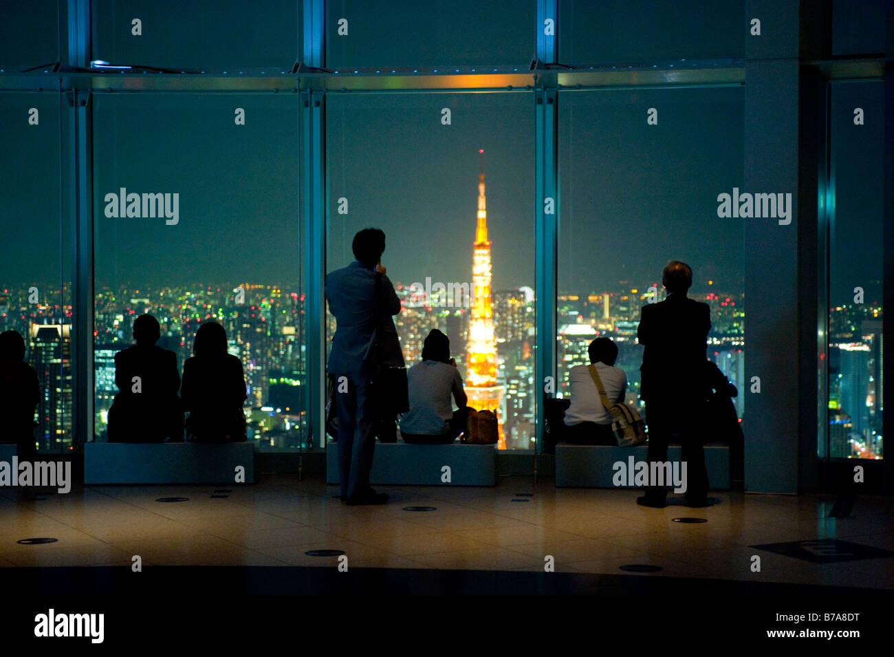The Tokyo City View observation deck in The Mori Tower in Roppongi Hills, Tokyo, Japan Stock