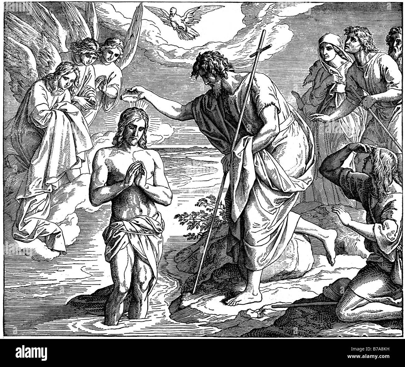 The baptism of Jesus in the Jordan Stock Photo Alamy