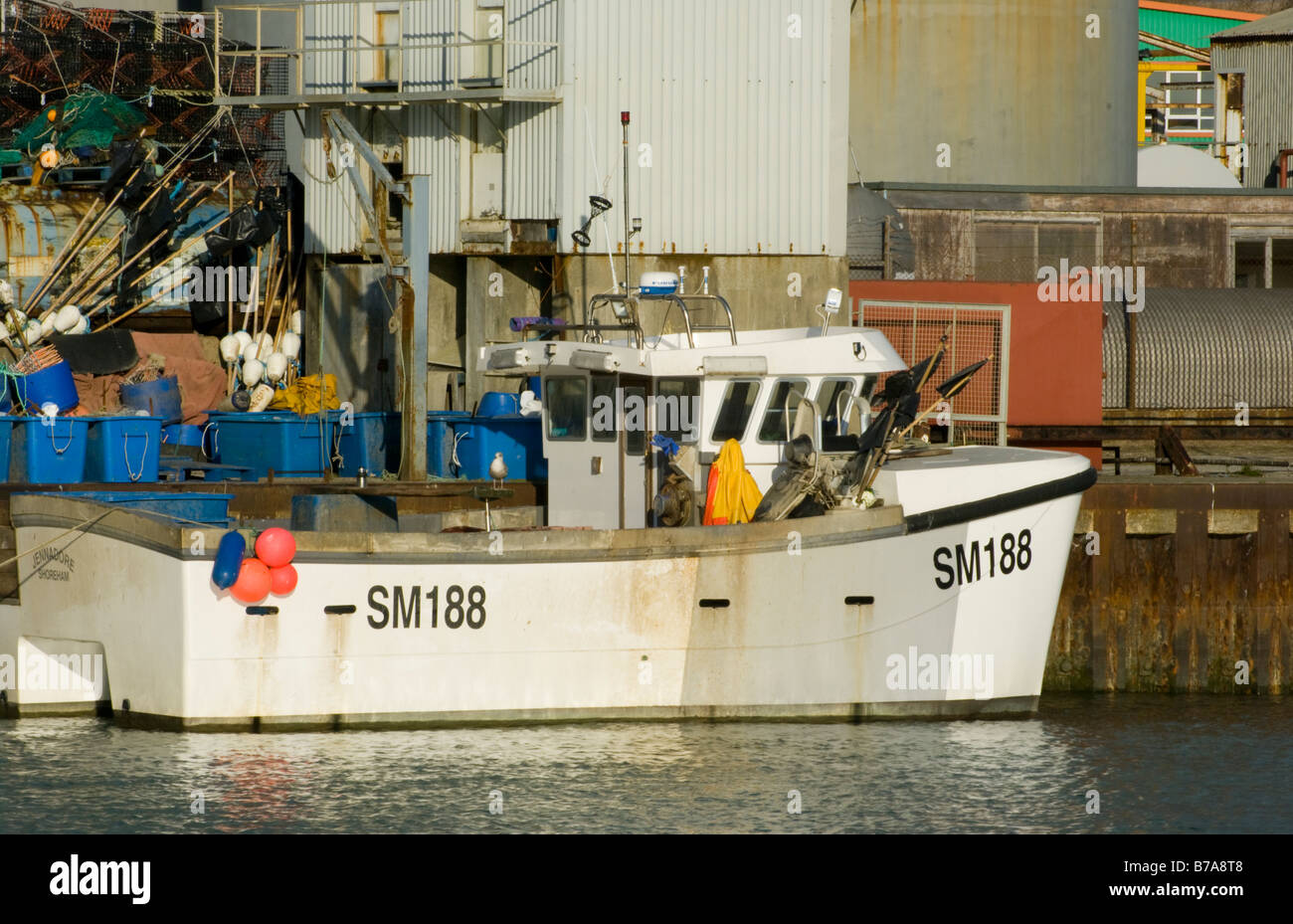 commercial Fishing Boat at the Quayside on the River Adur Shoreham West