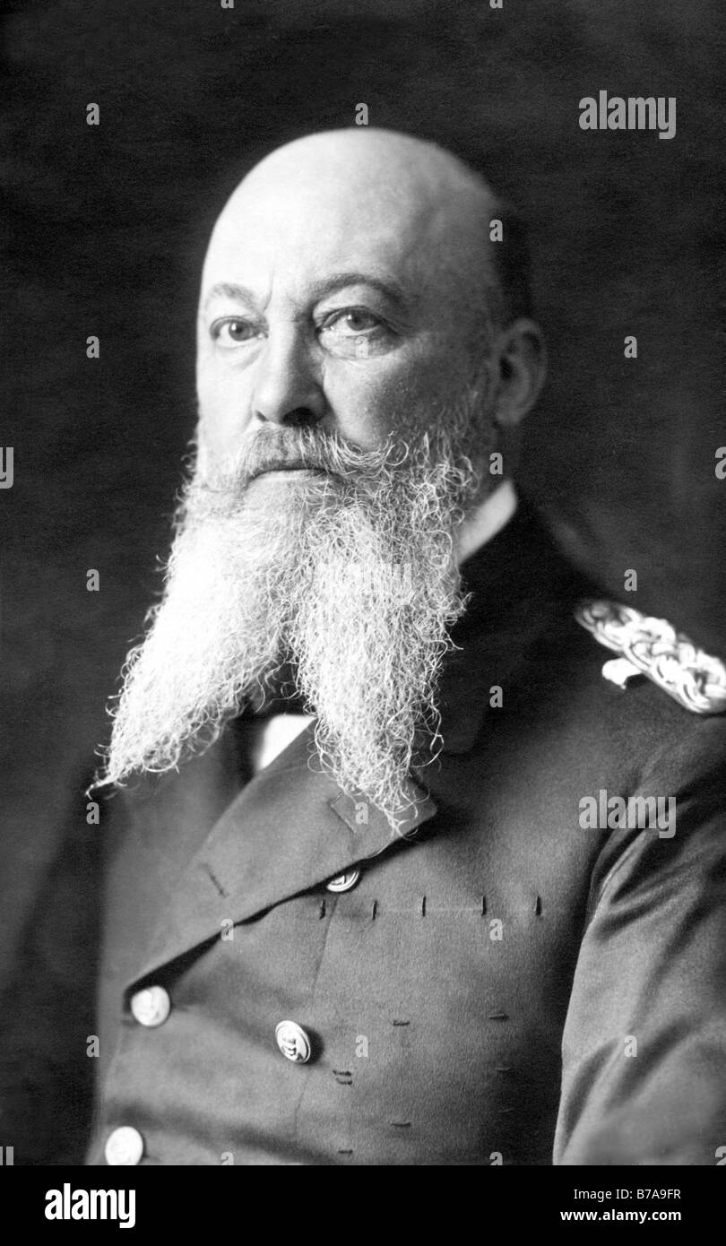 Historic photo, Grand Admiral von Tirpitz, 1849-1930 Stock Photo