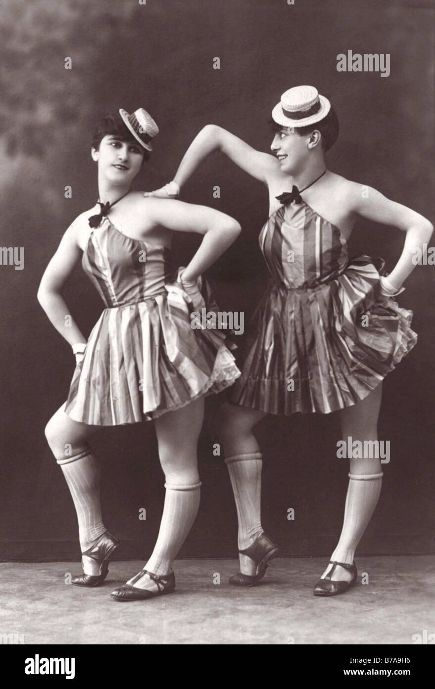Historic photo, female Charleston dancers, ca. 1925 Stock Photo