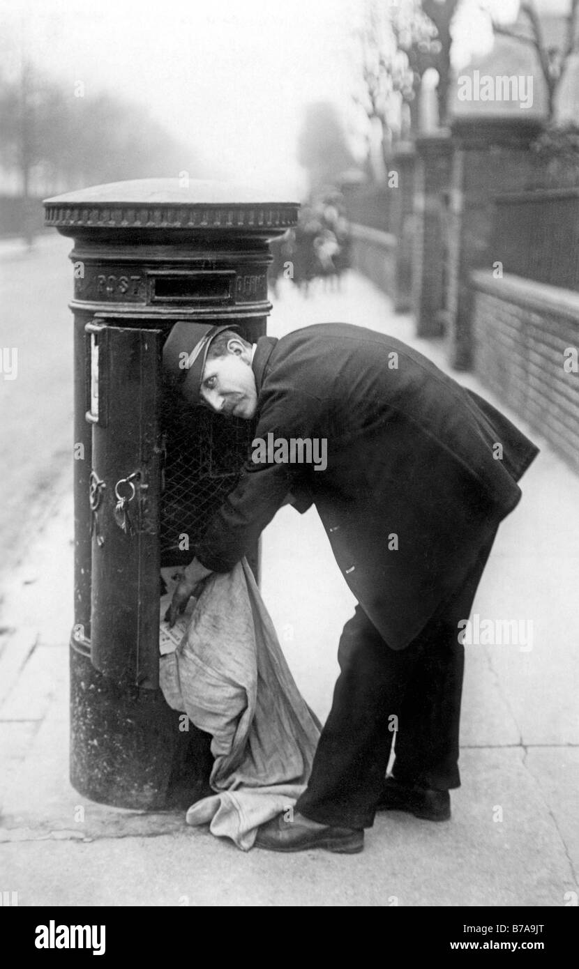 Historic photo, postman, ca. 1920 Stock Photo