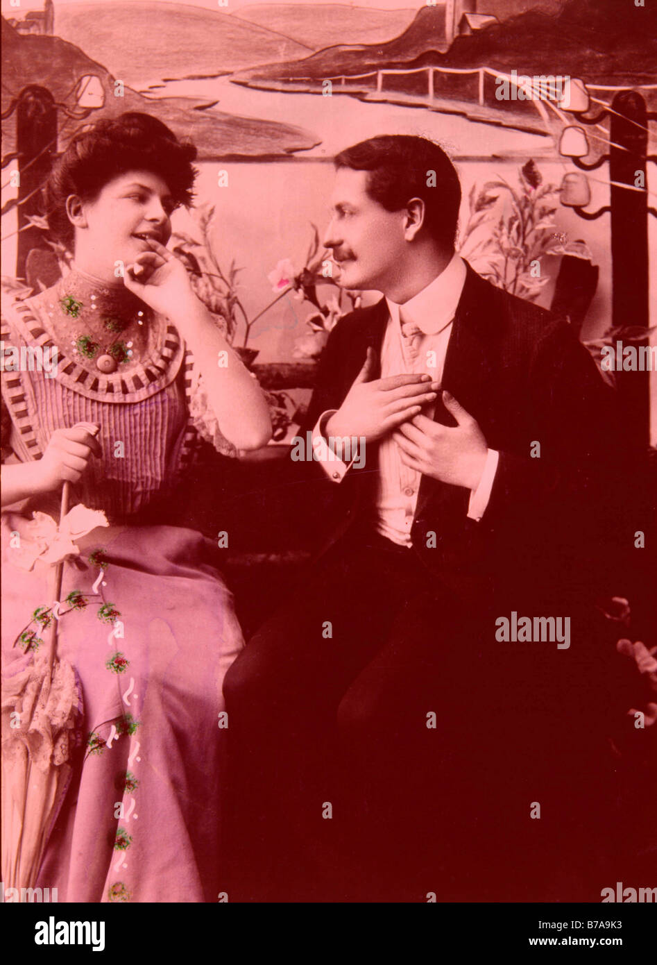 Historic photo, loving couple, ca. 1920 Stock Photo