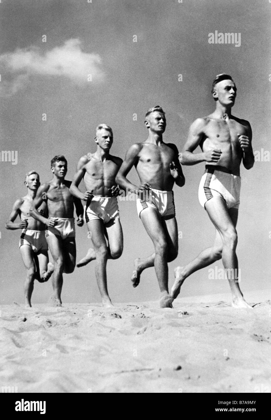 Historic photo, runners, ca. 1940 Stock Photo