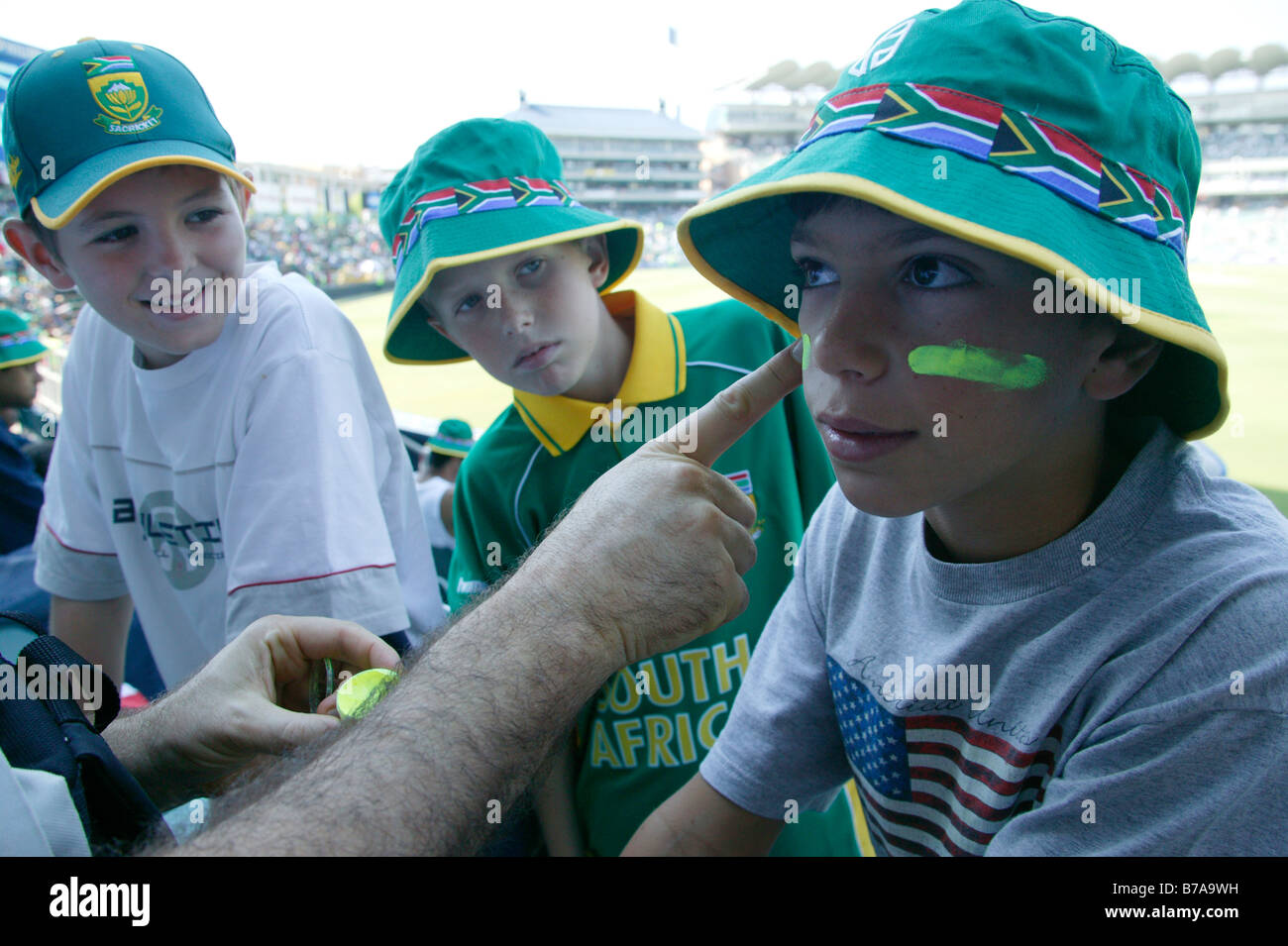 South african flag face paint hi-res stock photography and images - Alamy
