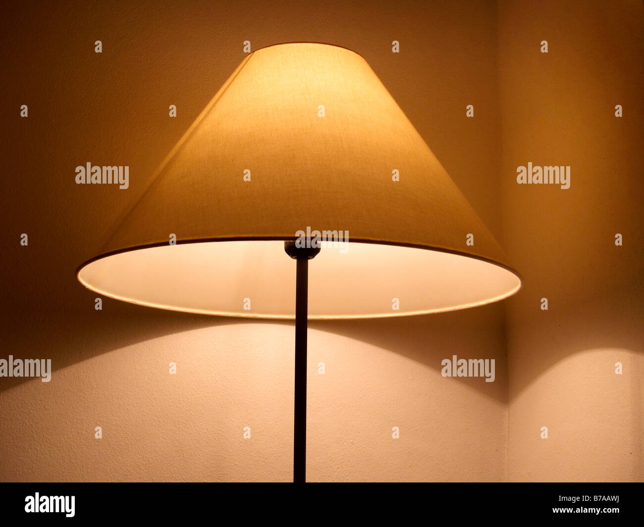 Shining lamp in interior Stock Photo