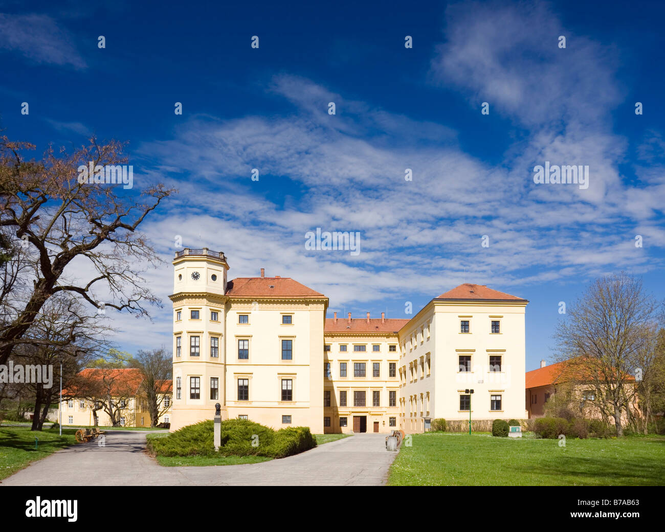 Chateau in Straznice, Hodonin district, South Moravia, Czech Republic, Europe Stock Photo