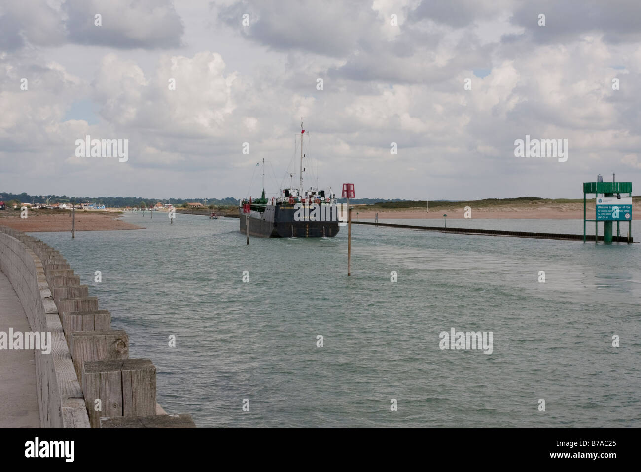 The Redwing entering Rye Harbour, East Sussex, England. Stock Photo