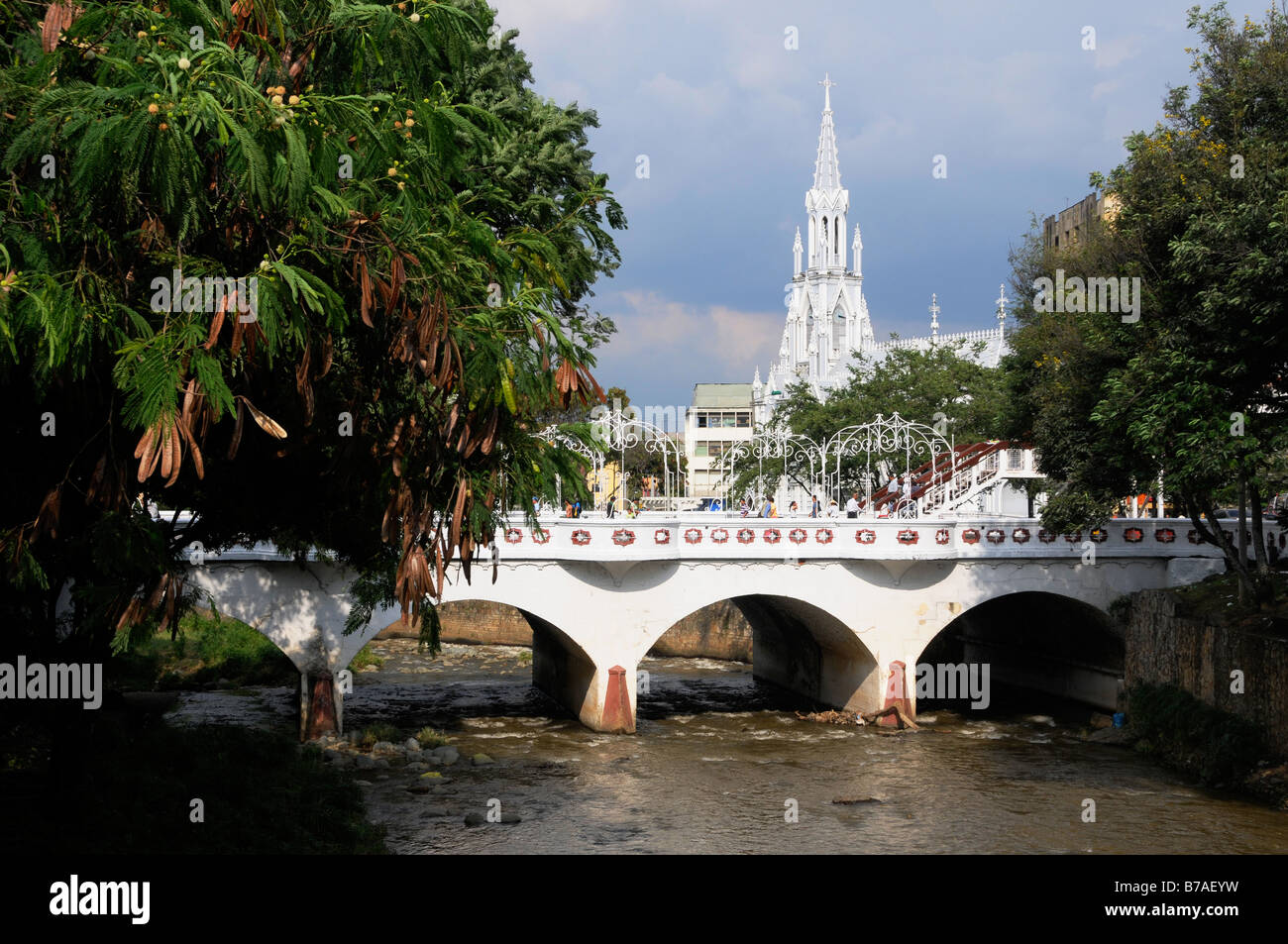 A view of the city center in Cali, Columbia. Stock Photo