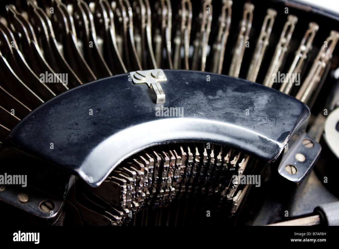 Manual typewriter mechanism from a 1930's typewriter Stock Photo
