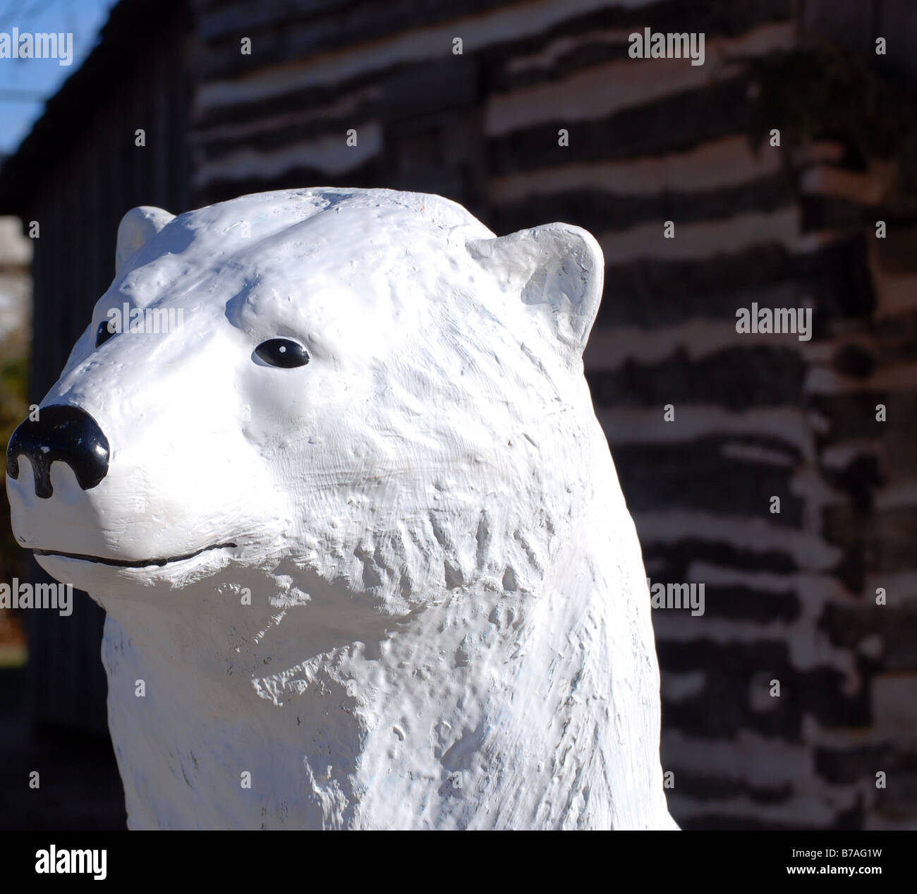 Polar Bear statue Stock Photo