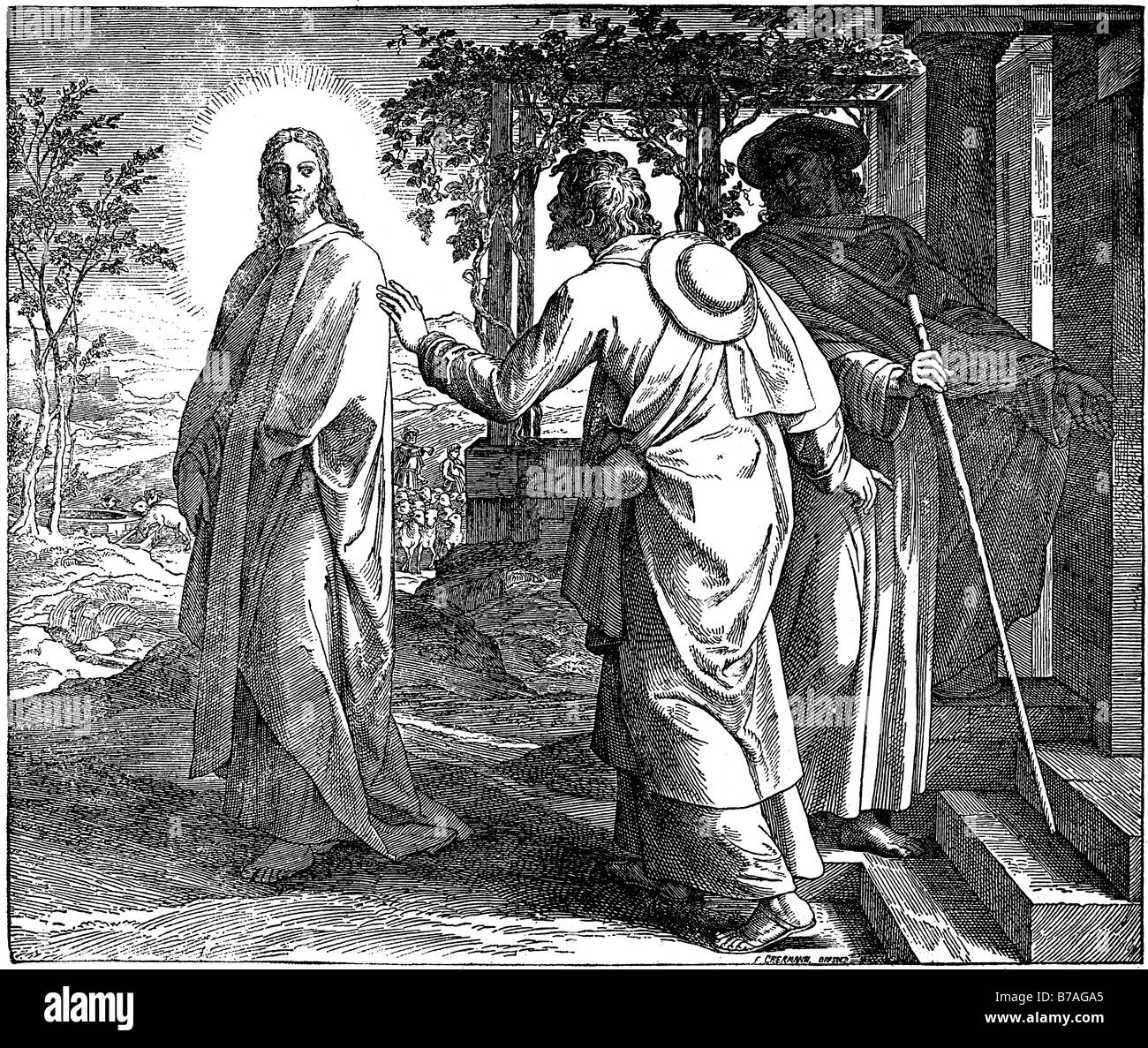 The Disciples of Emmaus Stock Photo Alamy