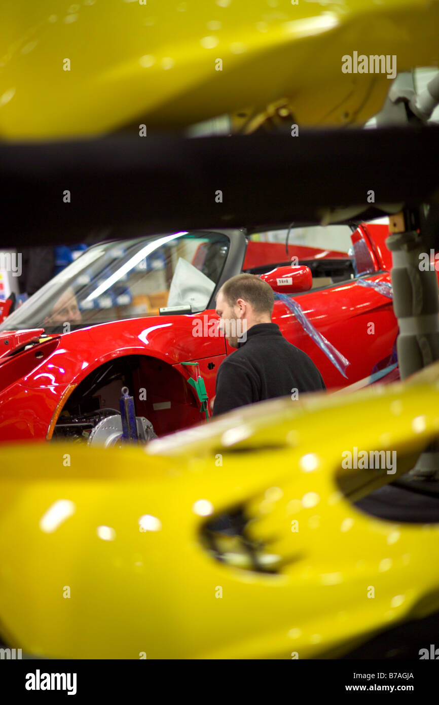 Production line at Lotus Cars Norfolk UK Stock Photo