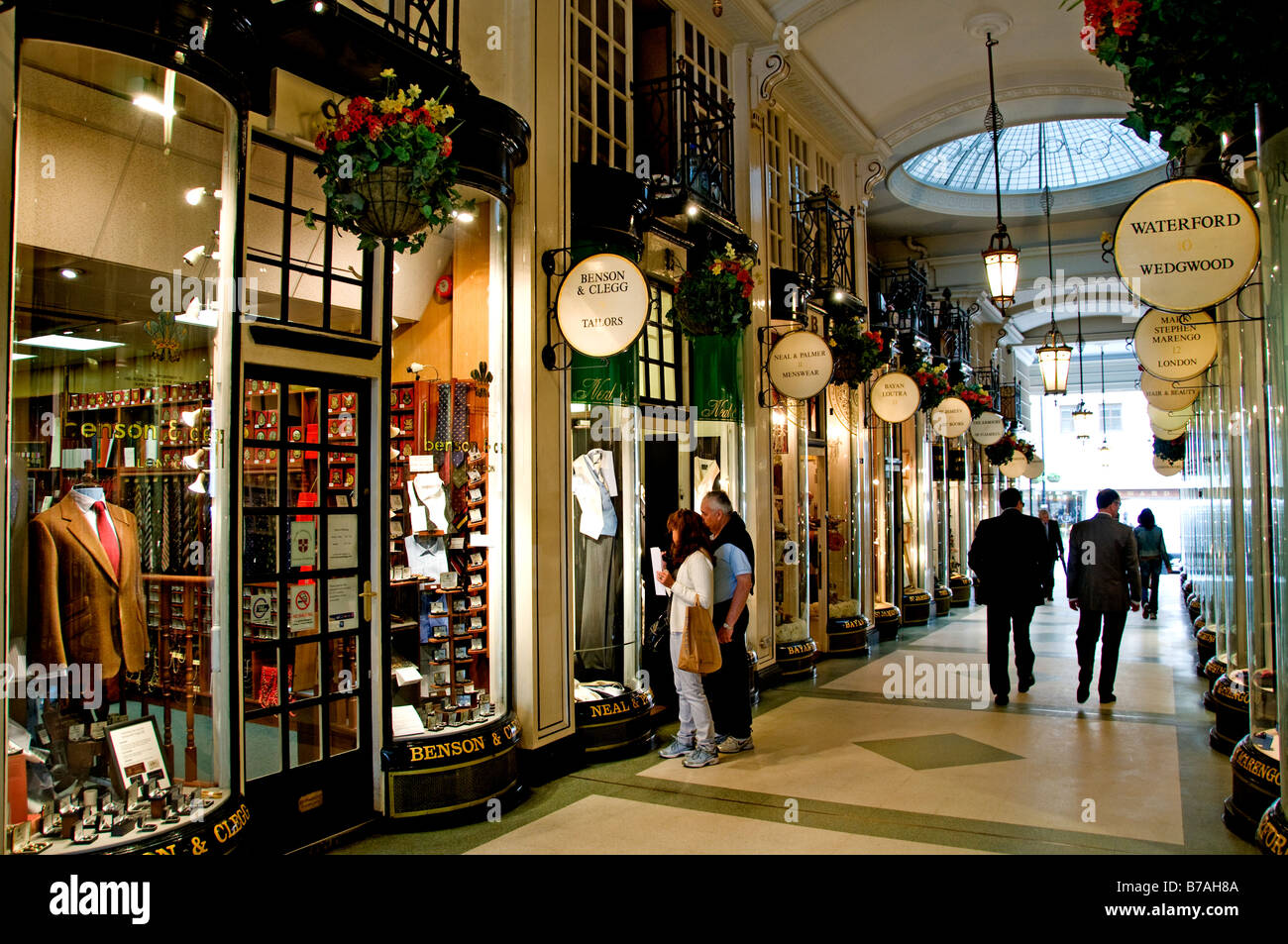 The Piccadilly Arcade runs between Piccadilly and Jermyn Street in central London. Stock Photo