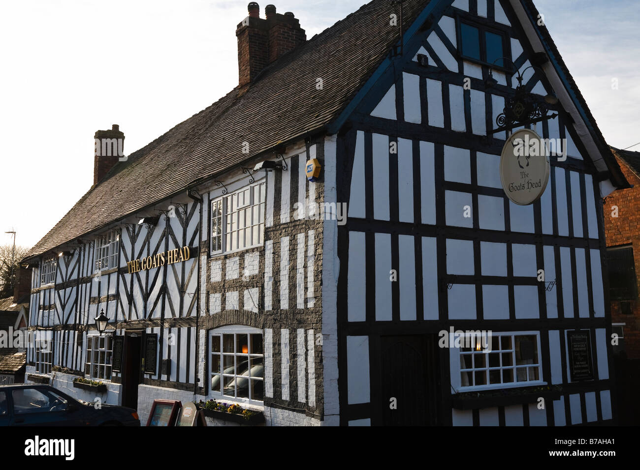 The Goats Head Hotel, Abbots Bromley, Staffordshire, England, UK Stock Photo