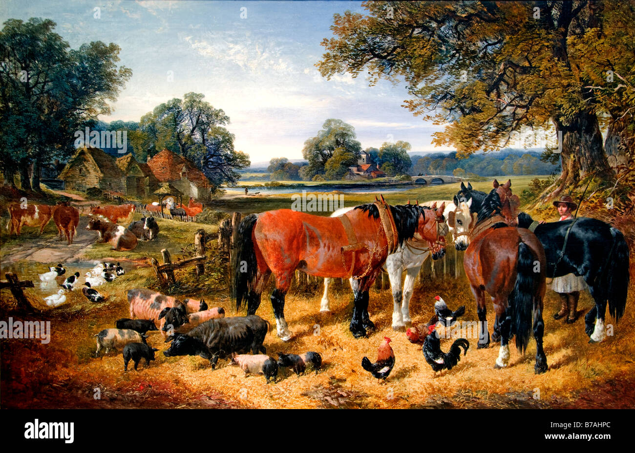 Willow Galery Duke Street Farmyard by John Frederick Herring 1859 London Stock Photo