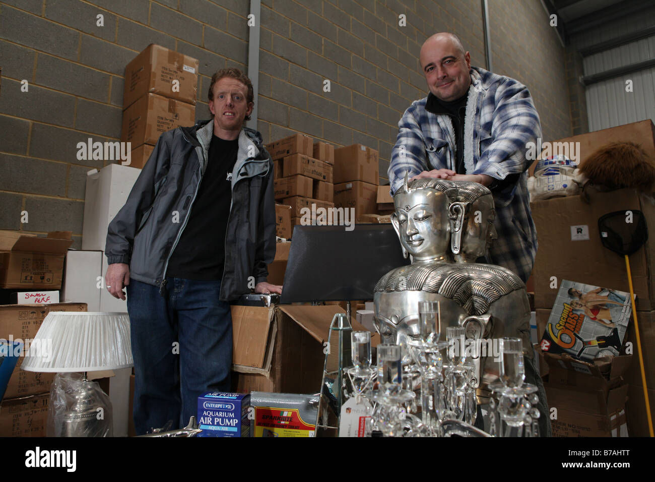 portrait of two male business men who set up a online ebay based