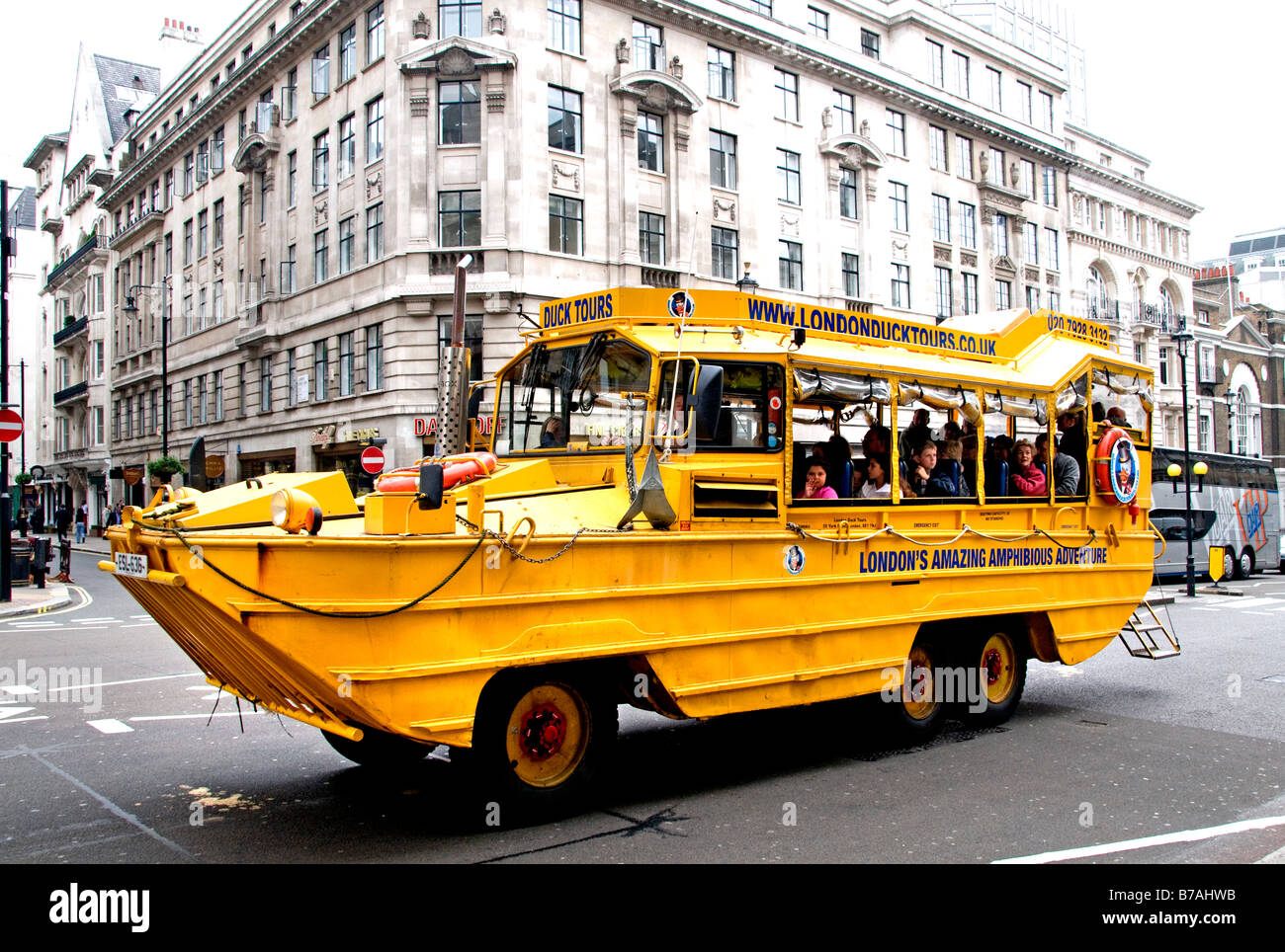 London duck tours amphibious vehicle Stock Photo