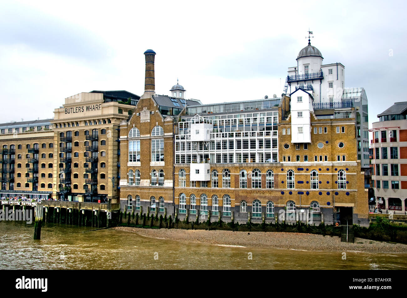 Butlers Wharf was built 1871-73 as a shipping wharf and warehouse complex Stock Photo
