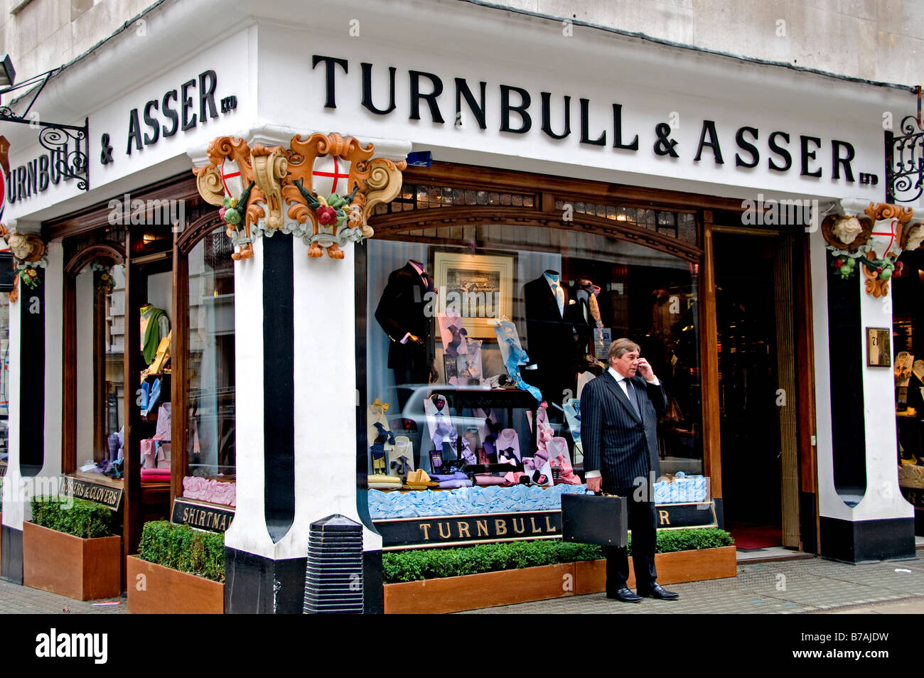 Turnbull & Asser The Piccadilly Arcade runs between Piccadilly and Jermyn Street in central London. Stock Photo