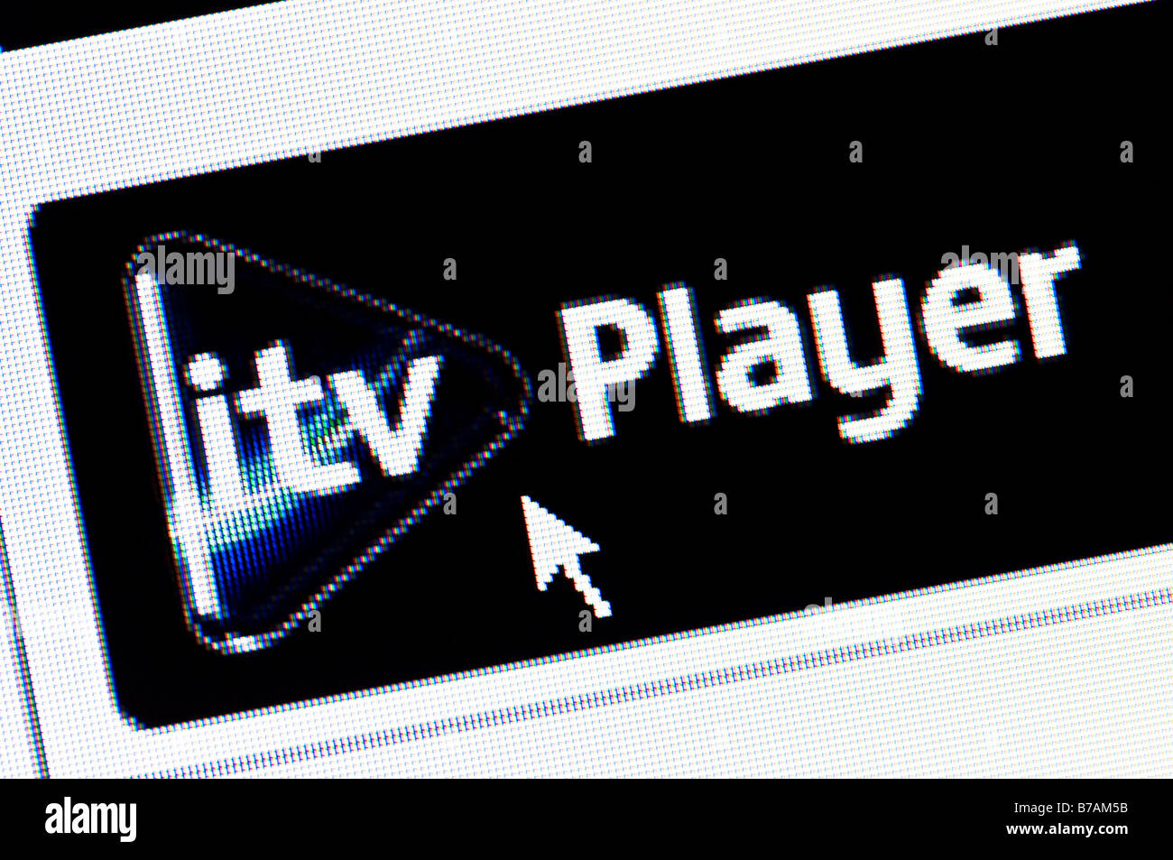 Macro screenshot of ITV player website - the channel's video on demand catch-up service (Editorial use only) Stock Photo
