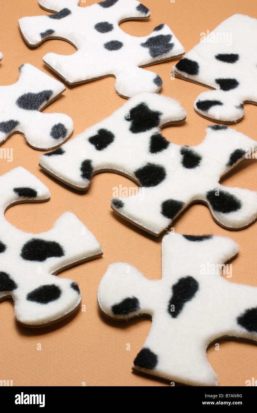 Jigsaw puzzle pieces Stock Photo
