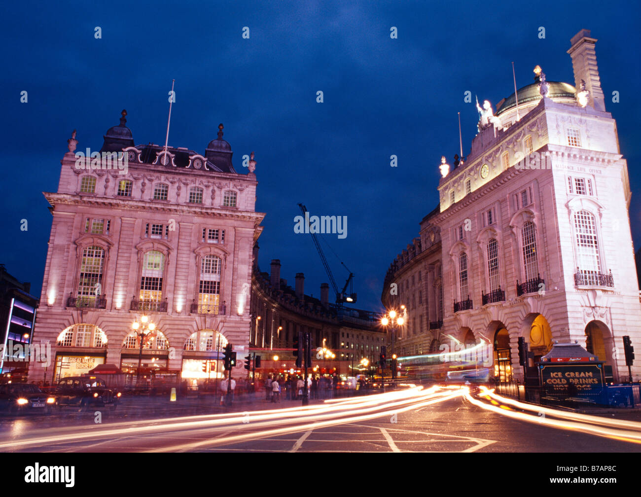 Piccadilly Circus in London at night Stock Photo Alamy