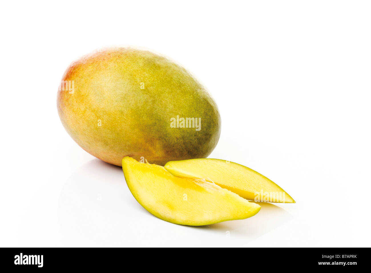 Mango with slices of mango Stock Photo