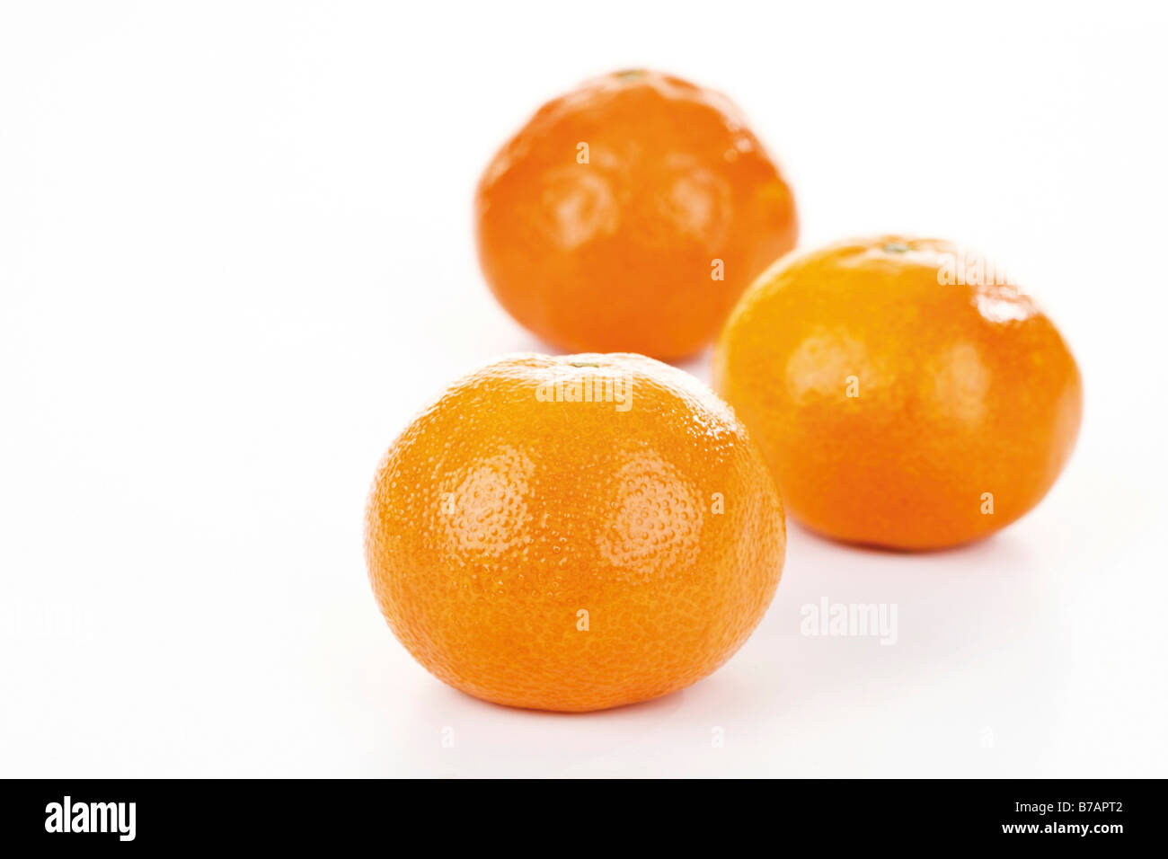 Three mandarines Stock Photo