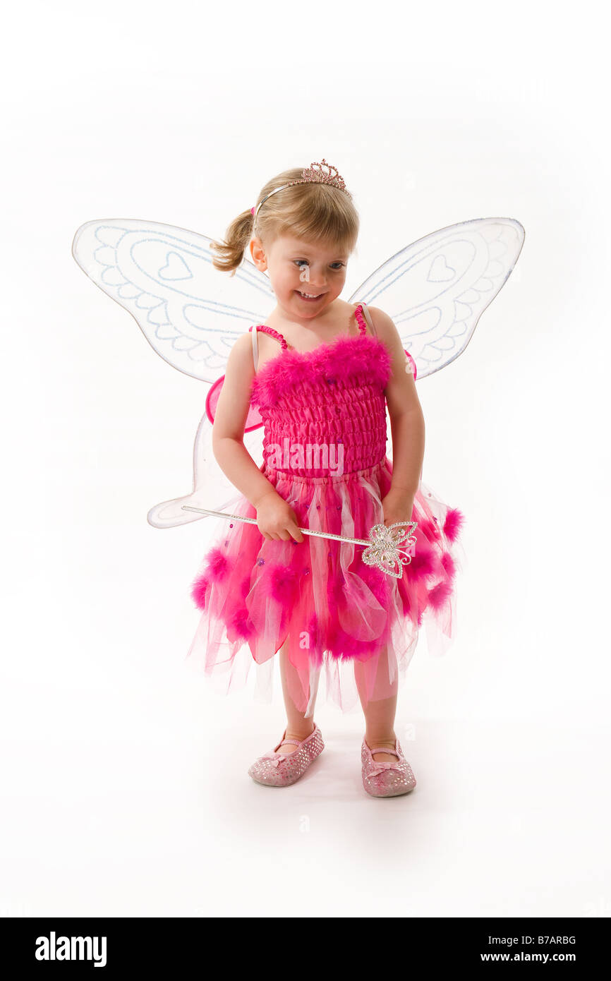 little girl dressed as a pink fairy Stock Photo - Alamy