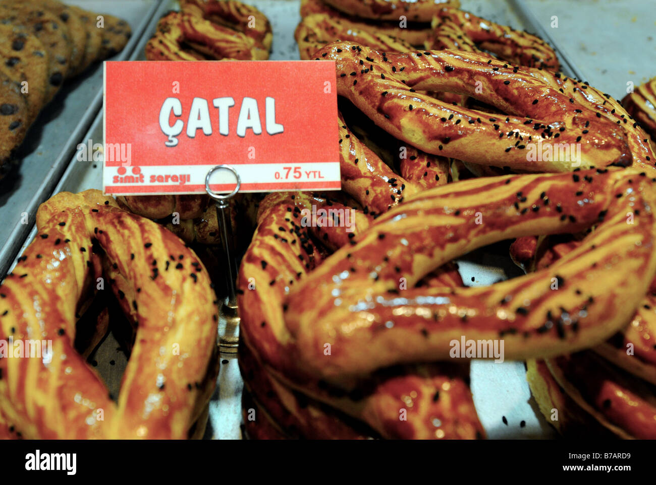 Traditional Turkish pastries for sale in downtown Istanbul, Turkey