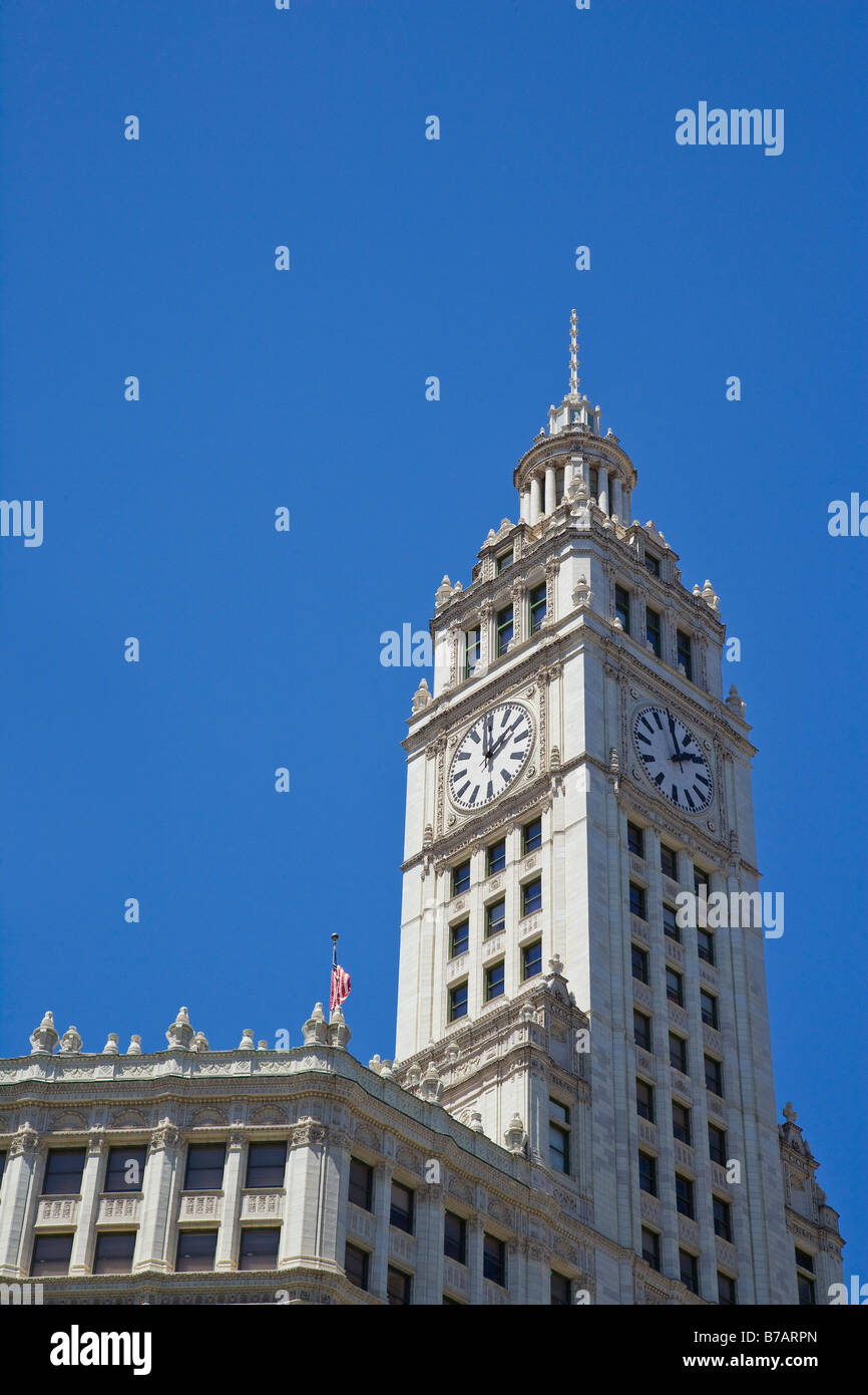 Clock Tower, Chicago, Illinois, USA Stock Photo - Alamy