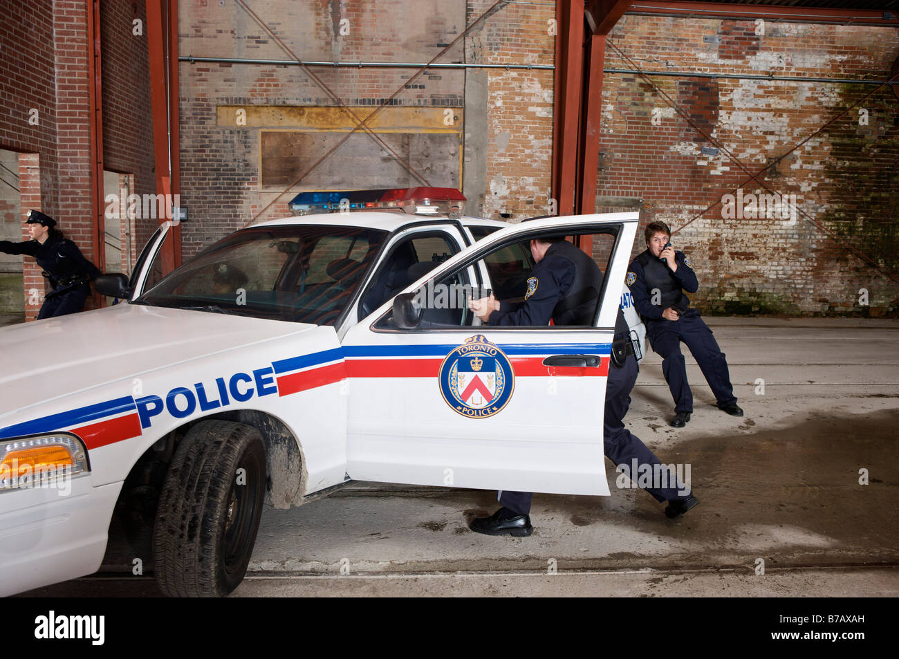 Police Standoff Stock Photo Alamy