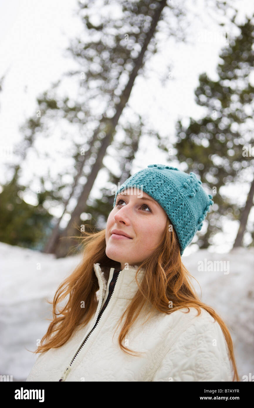 Woman in Winter Clothing, Government Camp, Oregon, USA Stock Photo - Alamy