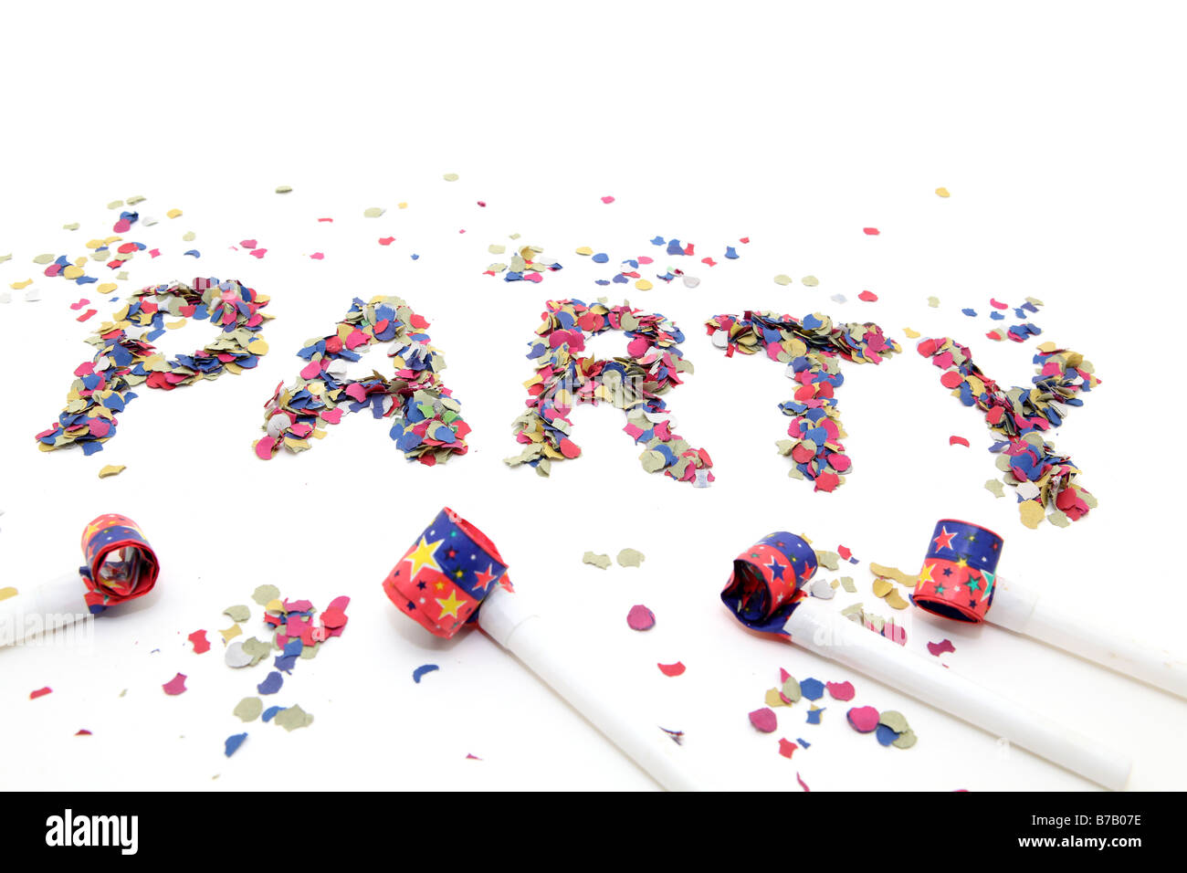 Party celebration blowers hi-res stock photography and images - Alamy