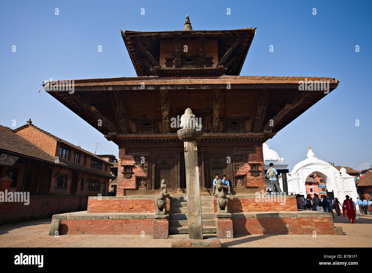 Badrinatha Tirtha Temple, Durbar Square, Bhaktapur, Asia, Nepal Stock Photo
