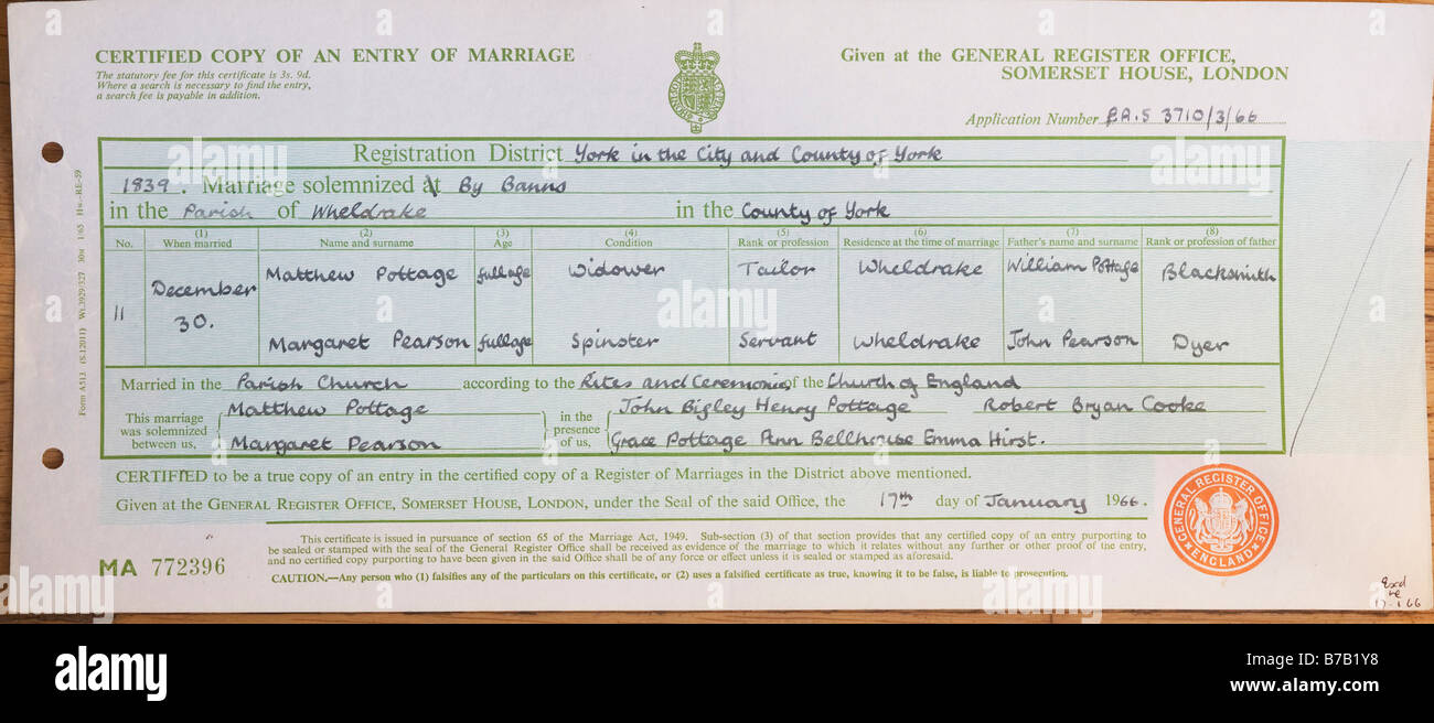 uk marriage certificate serial number