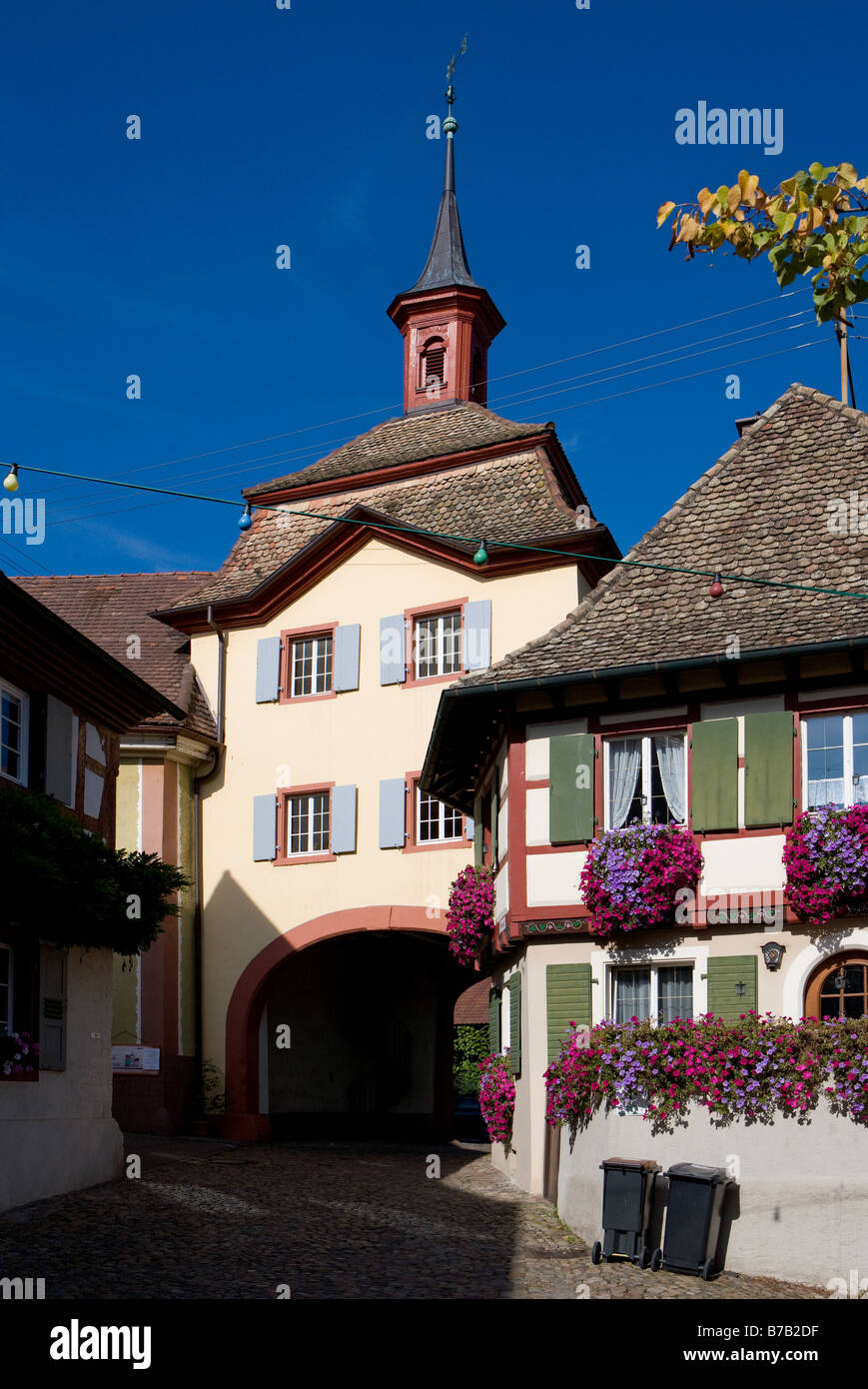 The historical centre of Burkheim Stock Photo