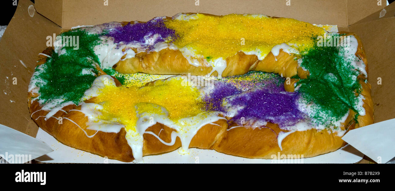 First King Cake of the Season! Stock Photo