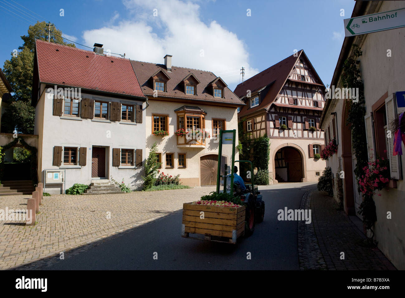 The historical village Bischoffingen Stock Photo