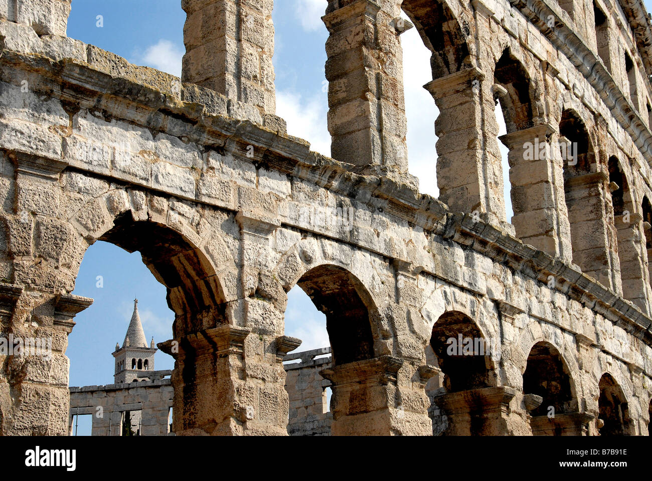 amphitheatre, Pula, Istria, Croatia Stock Photo