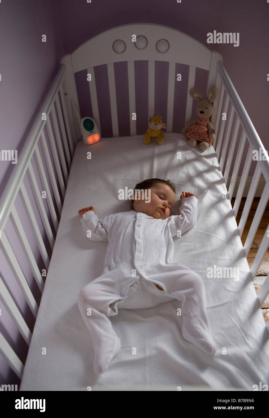 baby girl in crib