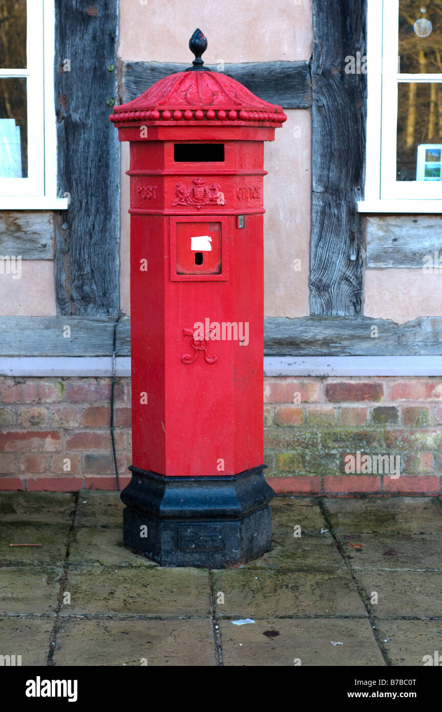 Red Victorian post box Stock Photo