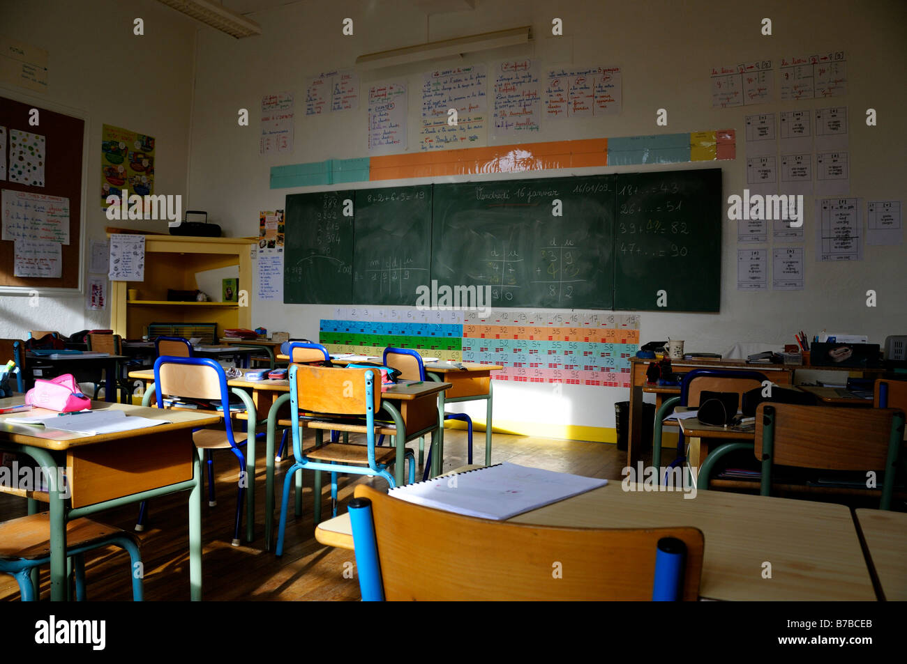 Stock photo of the inside of a typical French Village school Stock