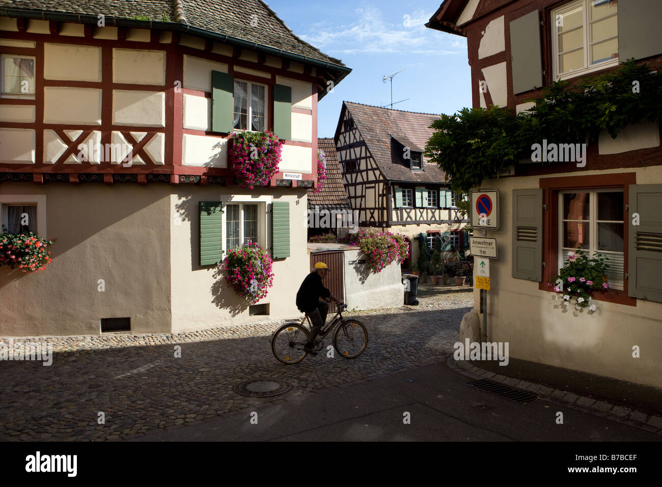 The historical centre of Burkheim Stock Photo