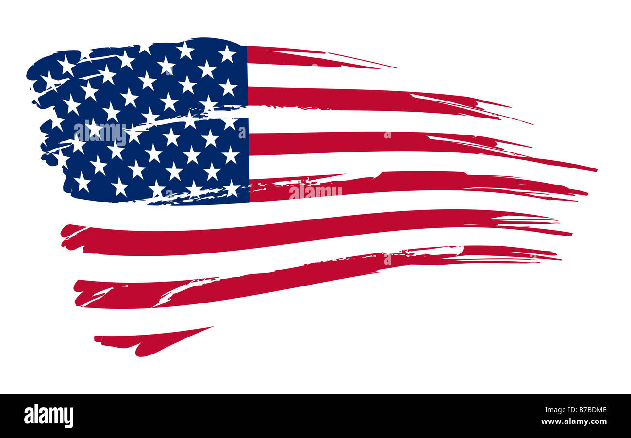 American flag background fully editable vector illustration Stock Photo
