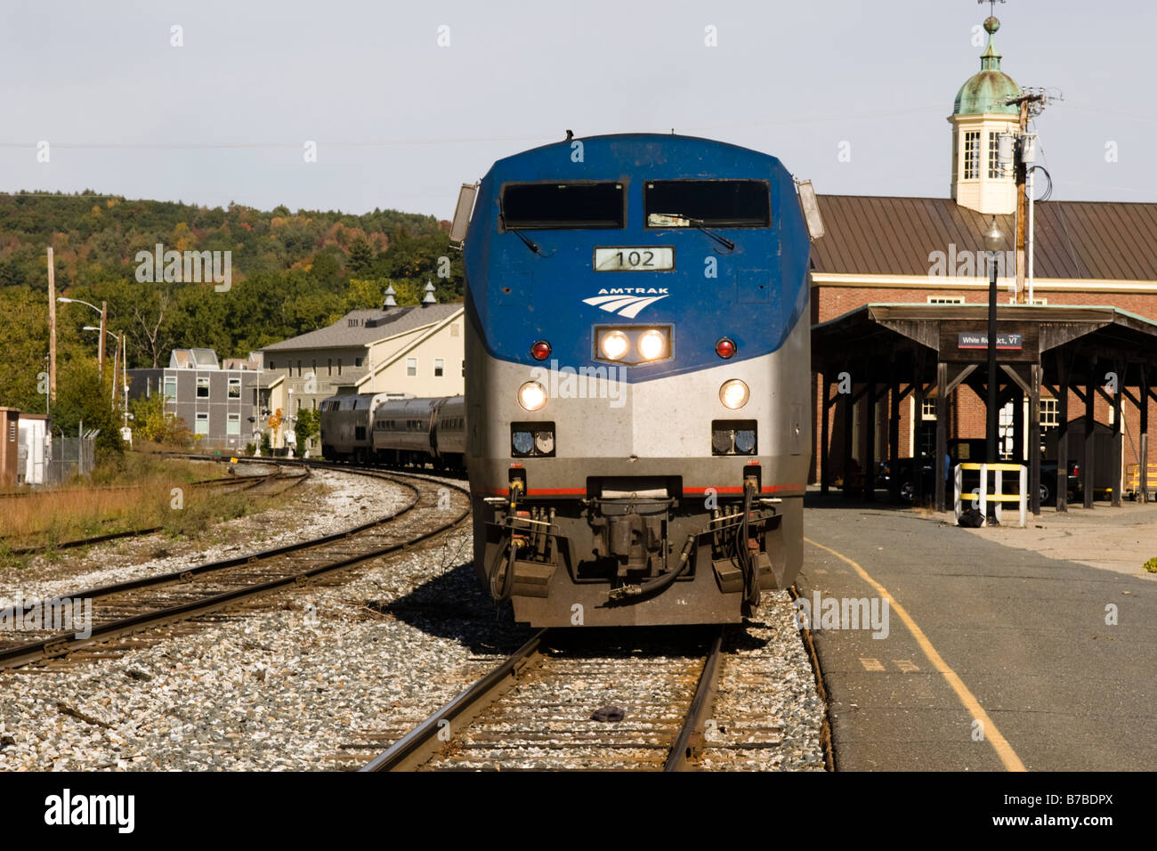 Amtrak Vermonter Passenger Train at White River Junction Railroad