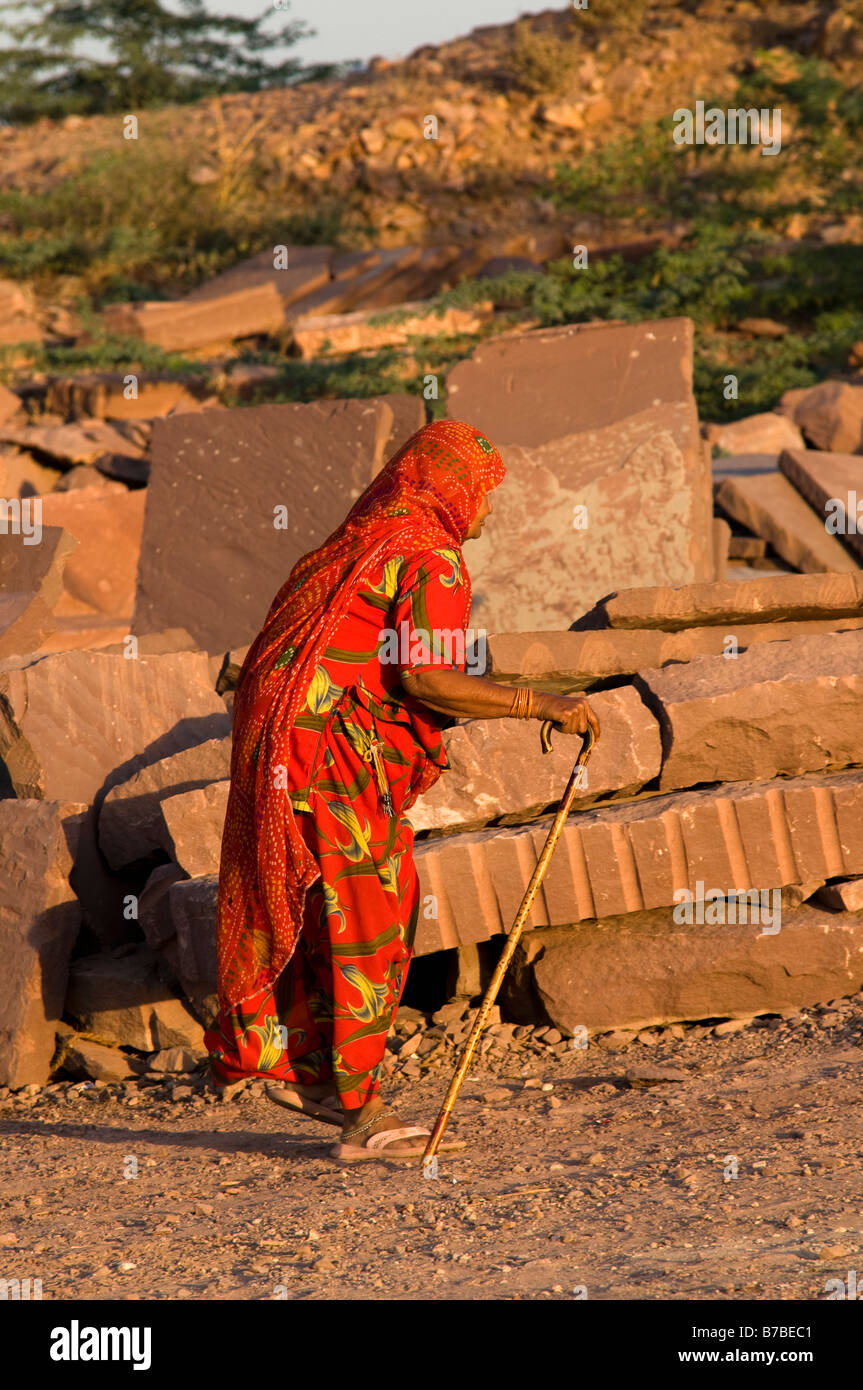 Old Woman. Jodhpur. Rajasthan. India Stock Photo